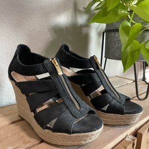 Merona, Black Zip Wedge, women’s size 7